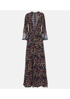 Etro Floral silk gown