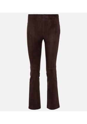 Stouls JP Twenty mid-rise bootcut suede pants