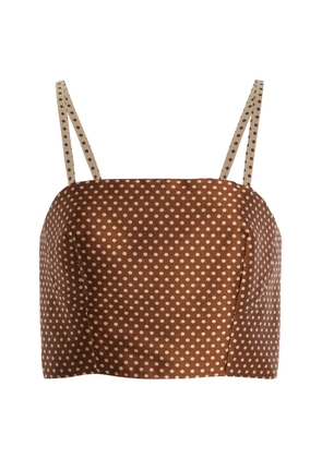 Rosie Assoulin Halfway There Cropped Satin Top - Moda Operandi