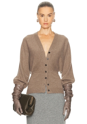 SRG Lieigh Cashmere Dolman Cardigan in Stone - Grey. Size L (also in M, S, XS).
