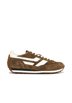 TOM FORD Suede Mick Sneaker in Dark Tan & Amber - Brown. Size 41 (also in 42, 43, 44).