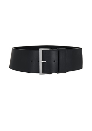 St. Agni Wide Classic Belt in Black - Black. Size M/L (also in XS/S).