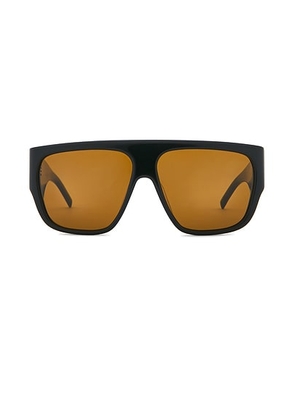 St. Agni Linea Oversized Sunglasses in Black & Brown - Black. Size all.