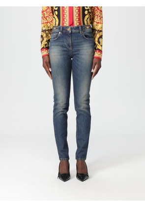 Jeans VERSACE Woman color Denim