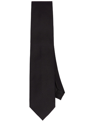 TOM FORD Solid Special Weave Tie in Black - Black. Size all.