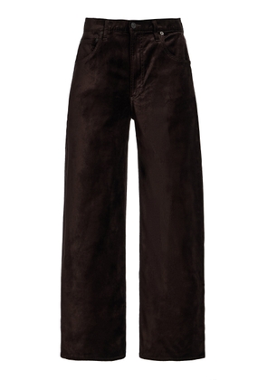 Citizens of Humanity Ayla Stretch-Velvet Mid-Rise Wide-Leg Jeans - Moda Operandi