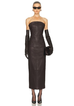 SRG Billy Dress in Chocolate - Chocolate. Size L (also in M, S, XL, XS, XXS).