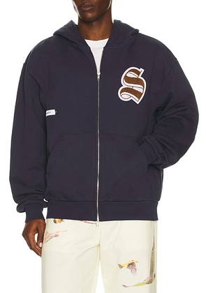 Students Golf Qualifications Fleece Zip Hoodie in Navy - Navy. Size L (also in M, S, XL/1X).