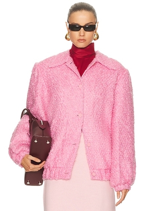 Rowen Rose Bomber Jacket in Pink - Pink. Size M (also in S, XS).