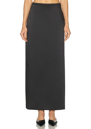 Rohe Column Satin Skirt in Black - Black. Size 38 (also in 36, 42).