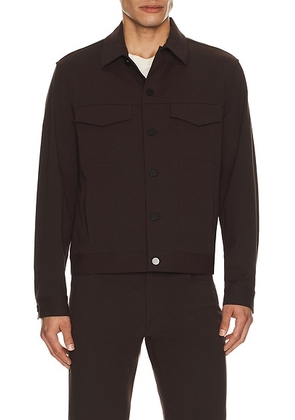 Theory Neoteric Twill River Jacket in Brownwood - Brown. Size S (also in XXL/2X).