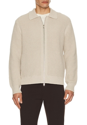 Theory Eco Cashton Gary Full Zip in Alabaster Melange - Grey. Size M (also in XS).