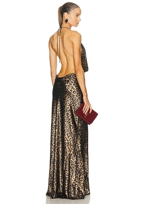 SANS FAFF Safi Leopard Dress in Leopard Gold - Brown. Size S (also in ).