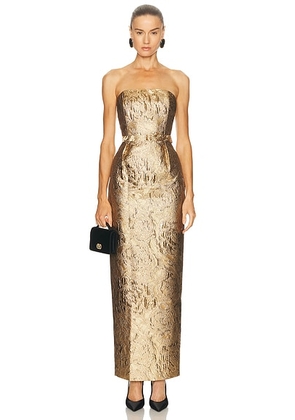 SANS FAFF Blair Dress in Gold - Metallic Gold. Size M (also in ).
