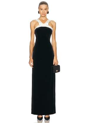 SANS FAFF Esme Bowed Dress in Black & White - Black. Size S (also in ).