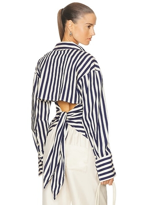 SIMONMILLER Loch Top in Navy & Cream - White. Size L (also in M, S, XL, XS).