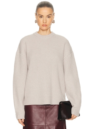 SRG Madisyn Classic Knit Crewneck in Cement - Grey. Size L (also in M, S, XL, XS, XXS).