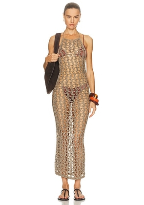 Tropic of C Celeste Dress in Olive - Olive. Size L (also in M, S).