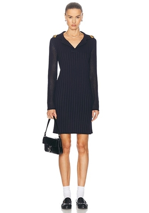 Wales Bonner Myth Shirt Dress in Navy & Orange - Navy. Size XS (also in ).