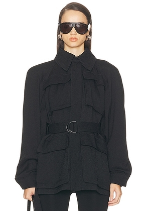 WARDROBE.NYC Safari Jacket in Black - Black. Size S (also in XS).