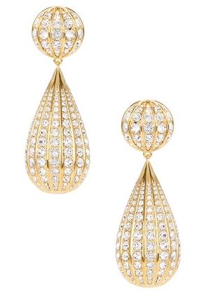 Valentino Garavani Famiglia 1 Earrings in Oro & Crystal - Black. Size all.