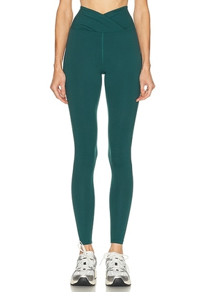 YEAR OF OURS Stretch Veronica Legging in Deep Pine - Green. Size L (also in M, S, XS).