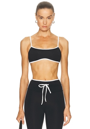 YEAR OF OURS Sport Monica Bra in Black & White - Black. Size L (also in M, S, XS).
