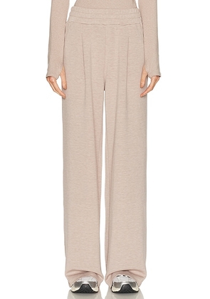 Varley The Extra Wide Leg 32 Pant in Taupe Marl - Taupe. Size L (also in S, XS).