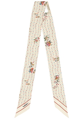 Valentino Garavani Floral Stelline E Fio Bandeau Scarf in Burro & Multicolor - Cream. Size all.
