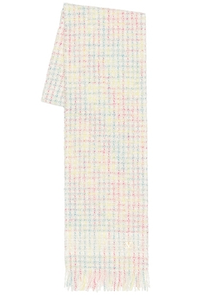 Valentino Garavani Cashmere Lana Jacquard Scarf in Avorio & Oro - White. Size all.