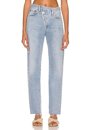 AGOLDE Criss Cross Straight Jeans in Dimension - Blue. Size 32 (also in 33).