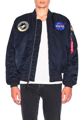 ALPHA INDUSTRIES NASA MA-1 Bomber in Replica Blue - Blue. Size M (also in ).