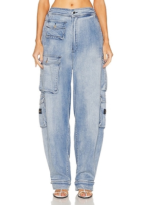 EB Denim Cargo Pants in Rain Wash - Denim-Medium. Size XL (also in ).