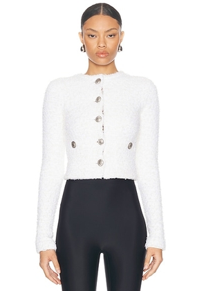 Balenciaga Cropped Cardigan in White - White. Size XS (also in ).
