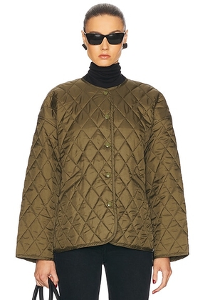 Citizens of Humanity Huntleigh Quilted Coat in Army - Olive. Size L (also in ).
