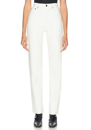 AGOLDE 90's Pinch Waist Long Jeans in Lace - White. Size 27 (also in 28, 29).