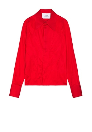 Bianca Saunders Tucker Shirt in Salsa - Red. Size S (also in XL/1X).