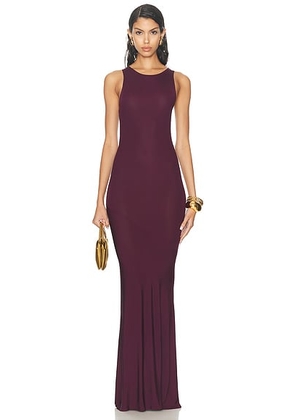 Atlein Sleeveless Bias Long Dress in Coa Lie De Vin - Burgundy. Size 36 (also in ).