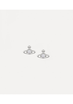 Vivienne Westwood Nano Solitaire Earrings Silver Cubic Zirconia Women