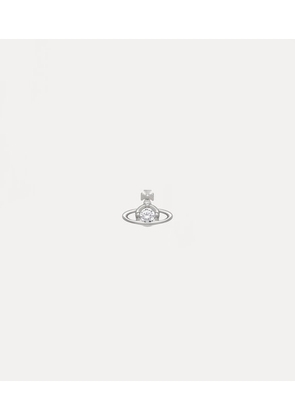 Vivienne Westwood Nano Solitaire Single Stud Silver Cubic Zirconia Men