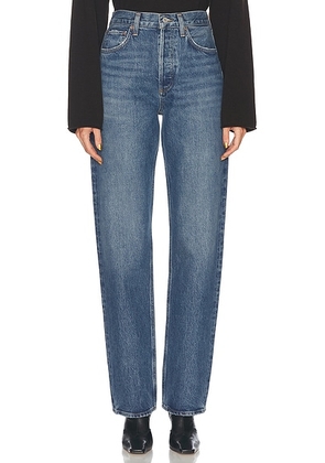 AGOLDE Kelly High Rise Relaxed Straight Jeans in Essence - Denim-Medium. Size 25 (also in 29, 31).