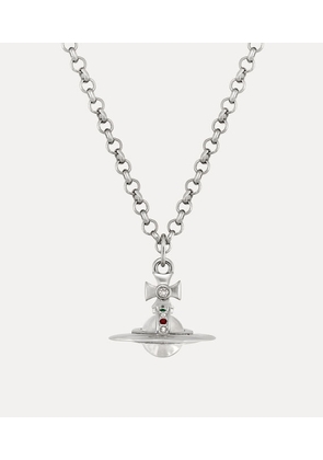Vivienne Westwood Man. New Tiny Orb Pendant Necklace Silver Cubic Zirconia Men