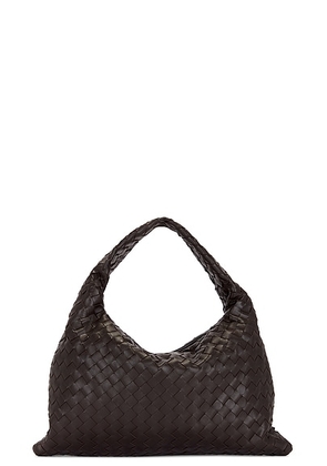 Bottega Veneta Small Hop Bag in Fondant & Muse Brass - Chocolate. Size all.