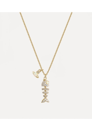 Vivienne Westwood Lyall Pendant Necklace Gold-white-cz-white-synthetic-opal Gold-white-cz-white-synthetic-opal Women