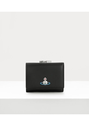 Vivienne Westwood Small Frame Wallet Nappa Leather Black One Size Unisex