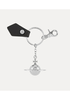 Vivienne Westwood 3d Orb Keyring Metal Blacksaffiano One Size Unisex