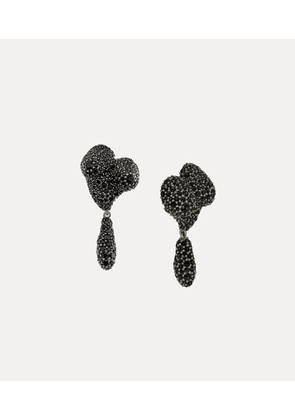 Vivienne Westwood Mimosa Pave Earrings Gunmetal Cubic Zirconia Women