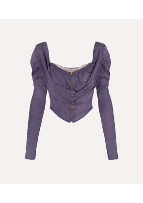 Vivienne Westwood Bea Corset Cardigan Merino Wool / Silk Lavender 46 Women