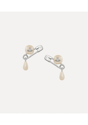 Vivienne Westwood Claude Small Stud Earrings Silver Swarovski Pearls Women