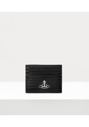 Vivienne Westwood Flat Card Holder Mini Croc-embossed Black One Size Women